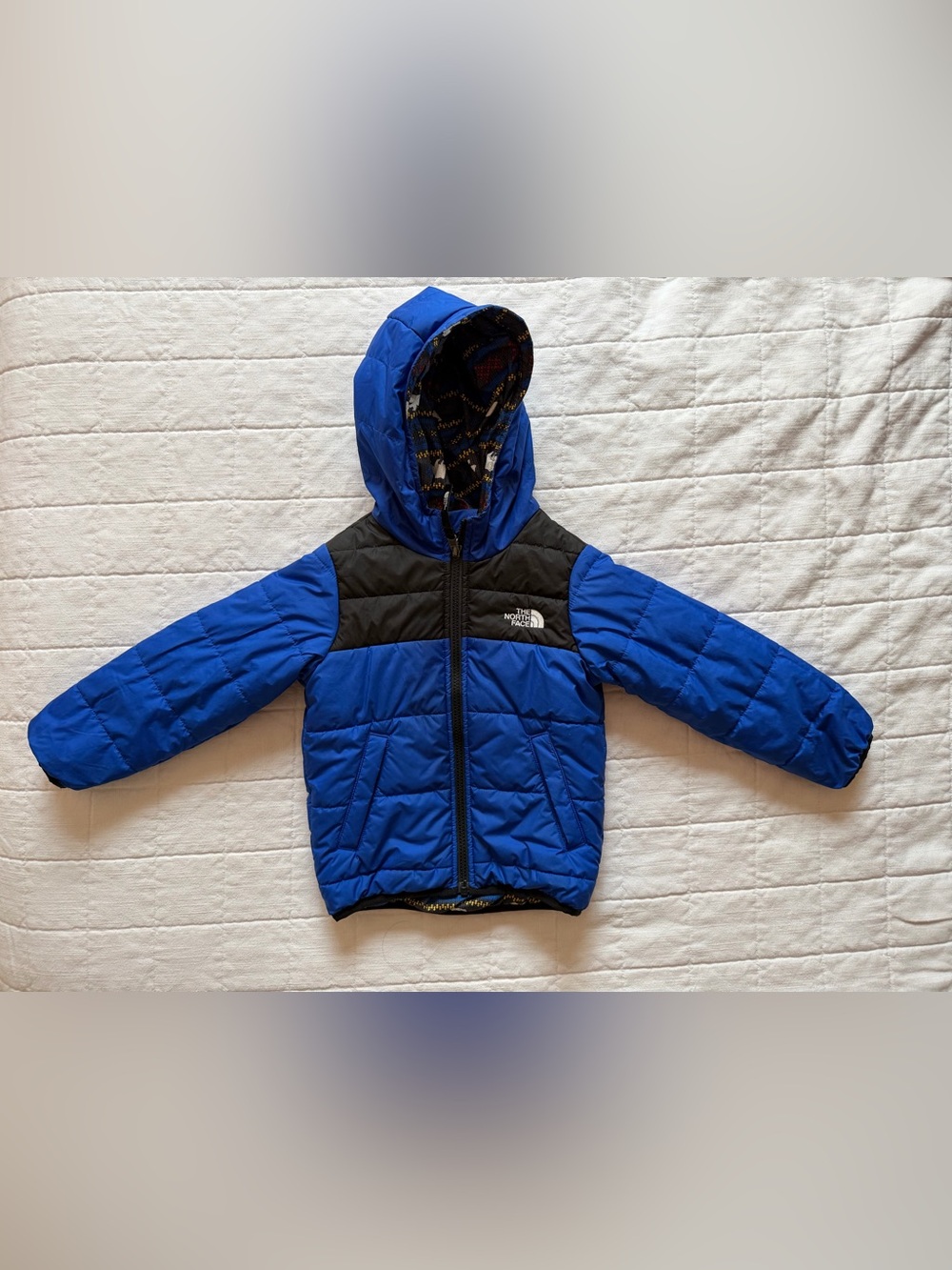 Kids North Face Puffy Jacket with Hood 3T